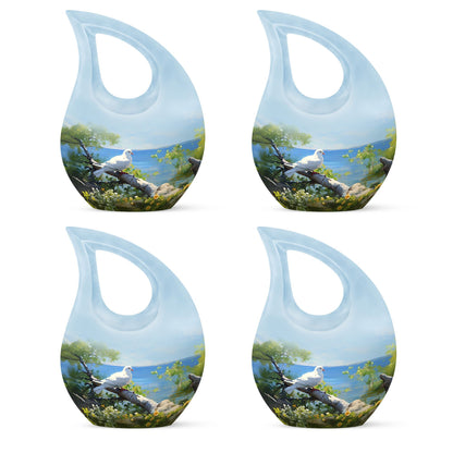 Dove Bird themed, 10-inch Cross Drop Design Cremation