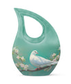 White Dove Cremation Urn for Human Ashes - Memorial Urn for Mom or Dad