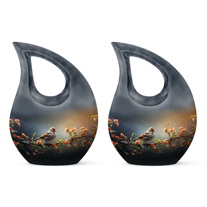 Personalized Bird Cremation Urn for Human Ashes - 10-inch, 200 cu in - Yatskia