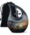 10 inch Cross Drop Sparrow Urn, Aluminium Cremation