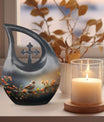 10 inch Cross Drop Sparrow Urn, Aluminium Cremation