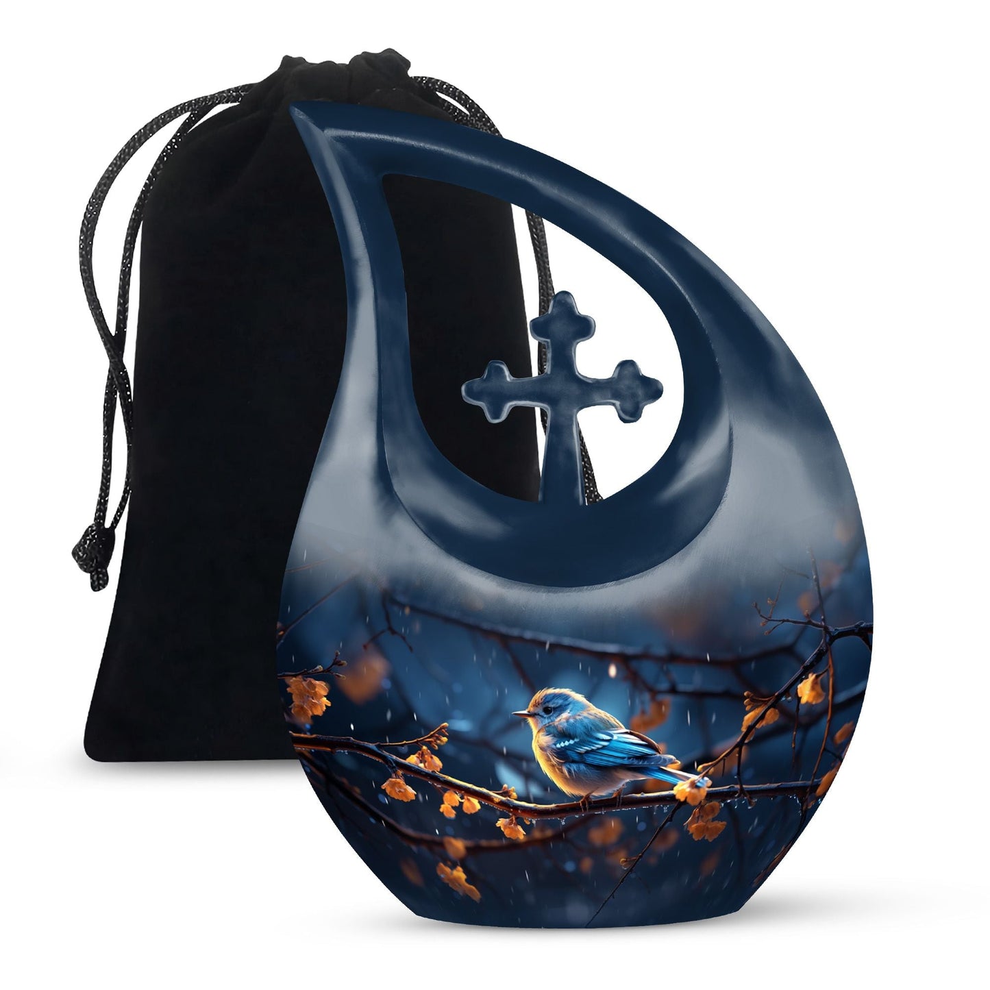 Personalized Bird Cremation Urn for Mom - 10-inch, 3 cu in - Yatskia
