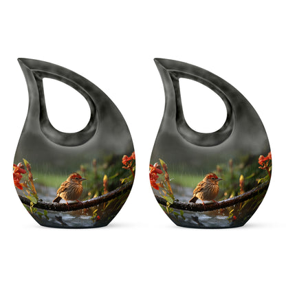 Personalized Bird Keepsake Urn for Mom - 10-inch, 200 cu in - Yatskia
