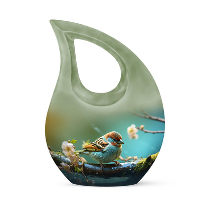 Personalized Bird Cremation Urn for Men & Women - 10-inch, 200 cu in - Yatskia