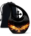 10-inch Large Phoenix Urn with Cross Drop 