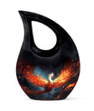 10-inch Phoenix Urn, Modern Cross Drop design,