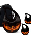 Phoenix themed 10-inch Aluminum Cross Drop Urn