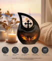 10-inch Phoenix urn with cross drop design, 
