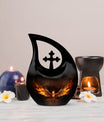 10-inch Phoenix urn with cross drop design, 