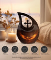 10 inch Phoenix Urn with Cross Drop design for burial, 