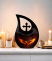 10 inch Phoenix Urn with Cross Drop design for burial, 