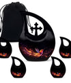 10-inch Phoenix Urn, Double Cremation Urn with Cross Drop 