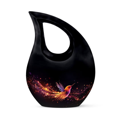 10-inch Phoenix Urn, Double Cremation Urn with Cross Drop 