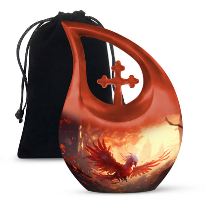 Unique Phoenix Urn Metal Urns - Premium Ash Holder for Human Ashes