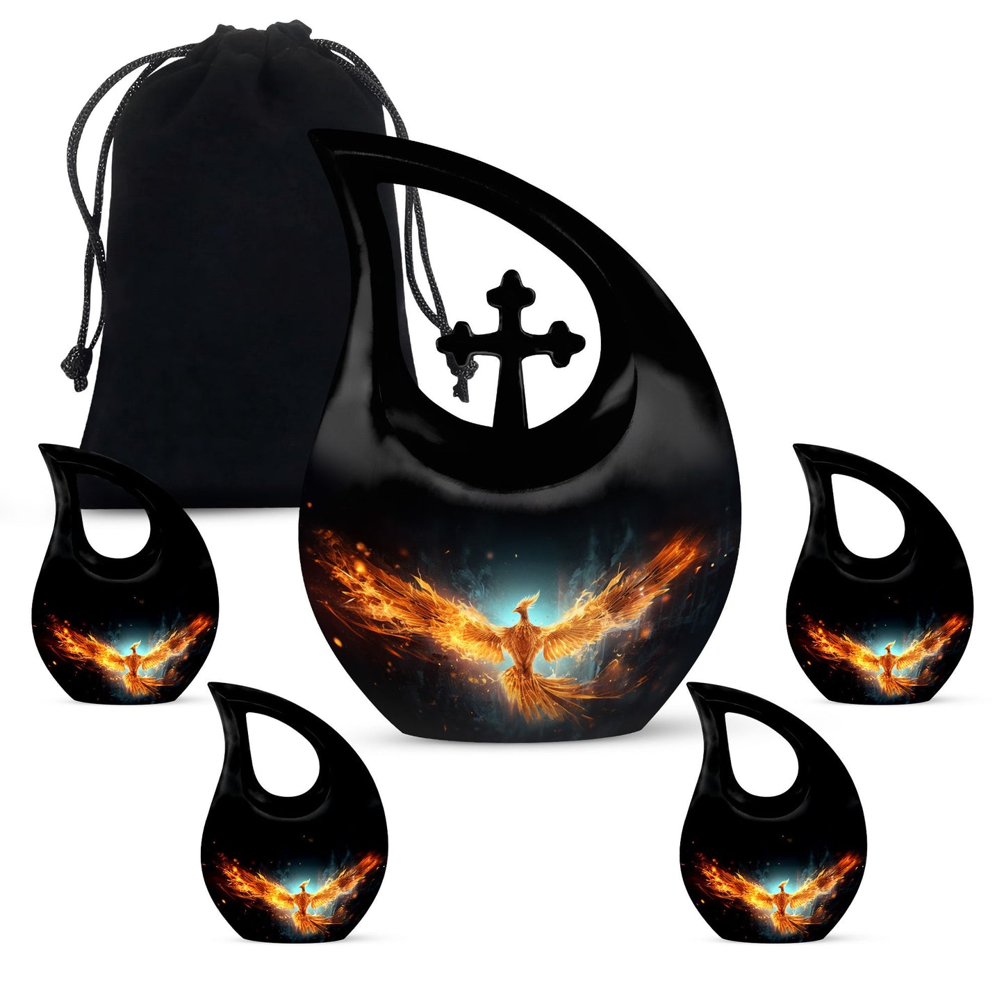 Phoenix Urn, a 10 inch Double Cremation Urn 