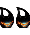 Phoenix Urn, a 10 inch Double Cremation Urn 