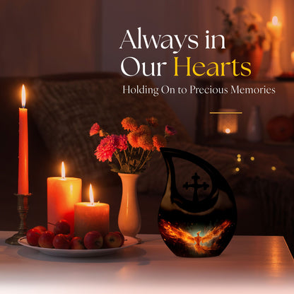 Phoenix Urn, a 10 inch Double Cremation Urn 