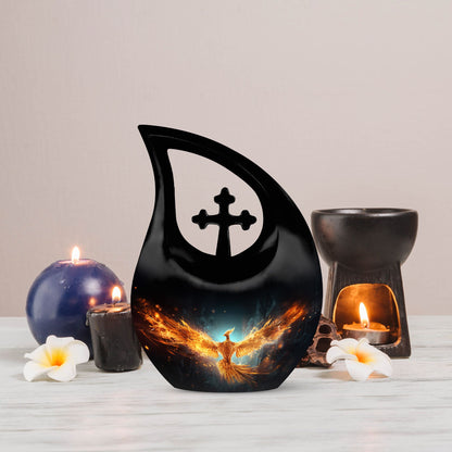 Phoenix Urn, a 10 inch Double Cremation Urn 