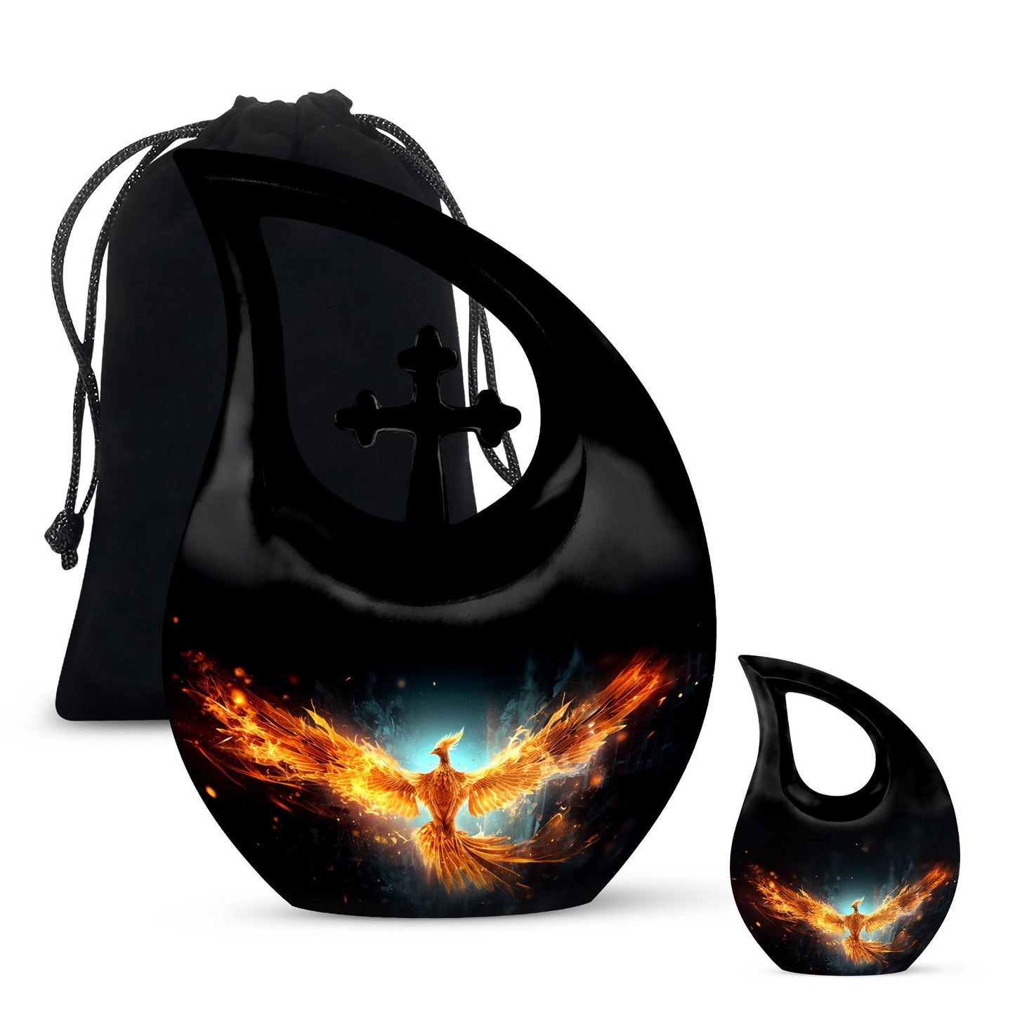 Phoenix Urn, a 10 inch Double Cremation Urn 