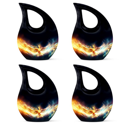Phoenix-themed Aluminium Cross Drop design 