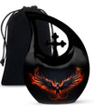 10-inch Phoenix-themed Unusual Urn with Cross Drop 