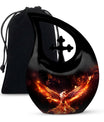 10 inch Phoenix Cremation Urn, Cross Drop design with 