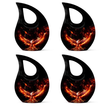 10 inch Phoenix Cremation Urn, Cross Drop design with 