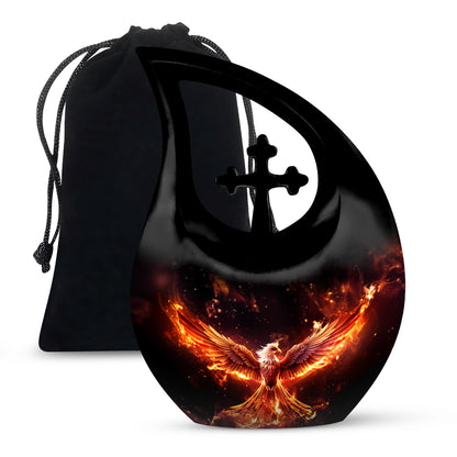 Classic Phoenix Urn - Aluminium Ash Holder for Male and Female