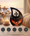 10 inch Phoenix Cremation Urn, Cross Drop design with 