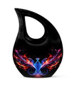 Phoenix Pet Cremations' 10-inch Phoenix Urn with Cross Drop design and personalization option