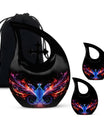 Phoenix Pet Cremations' 10-inch Phoenix Urn with Cross Drop design and personalization option