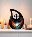 10 inch Phoenix Urn with Cross Drop design, 