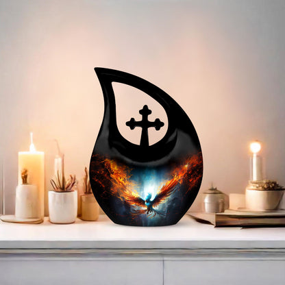 10 inch Phoenix Urn with Cross Drop design, 