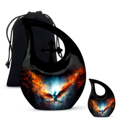 10 inch Phoenix Urn with Cross Drop design, 