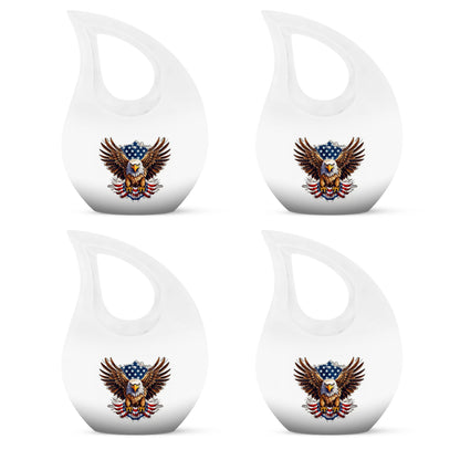 10 Inch Eagle Themed Cross Drop Bird Urn, 