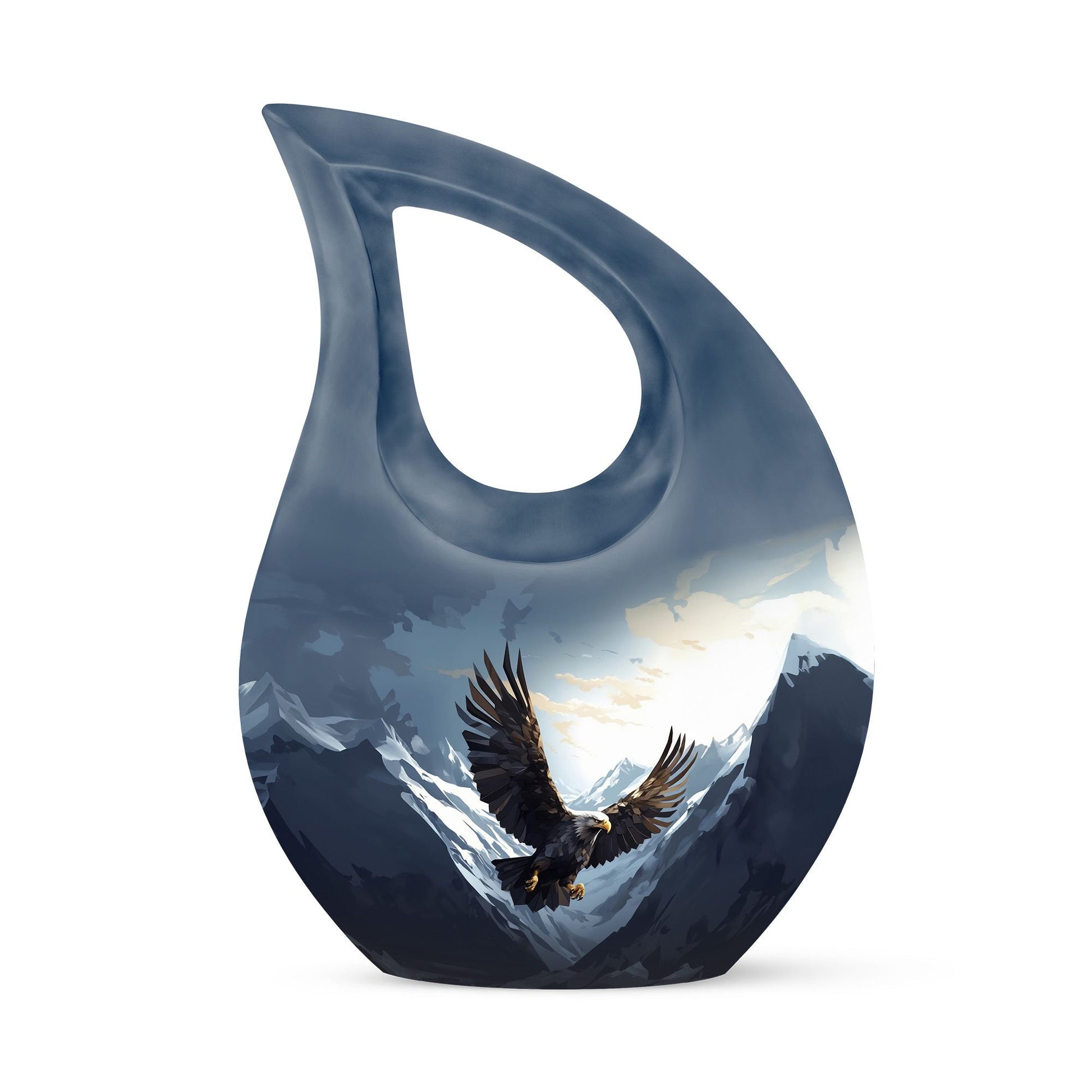 10-inch Eagle Urn with Cross Drop design, 