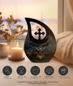 Eagle-themed Cross Drop Custom Cremation Urn,