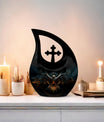 Eagle-themed Cross Drop Custom Cremation Urn,