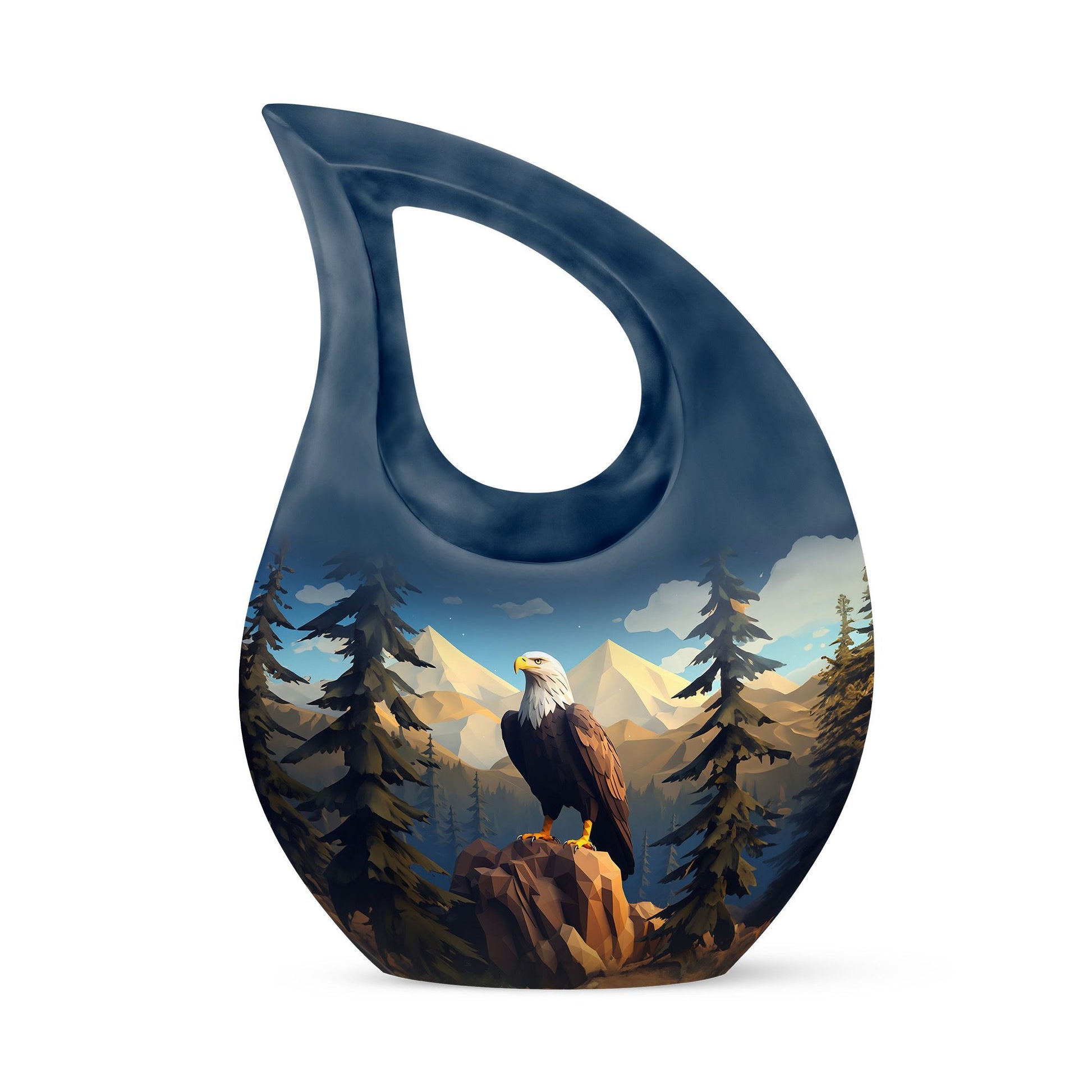 10-inch Eagle Urn with Cross Drop design, 