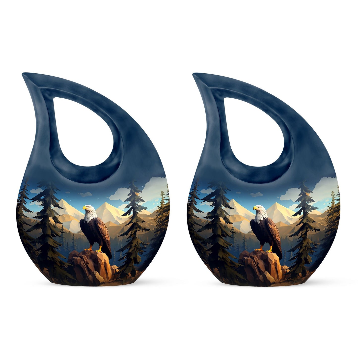 10-inch Eagle Urn with Cross Drop design, 