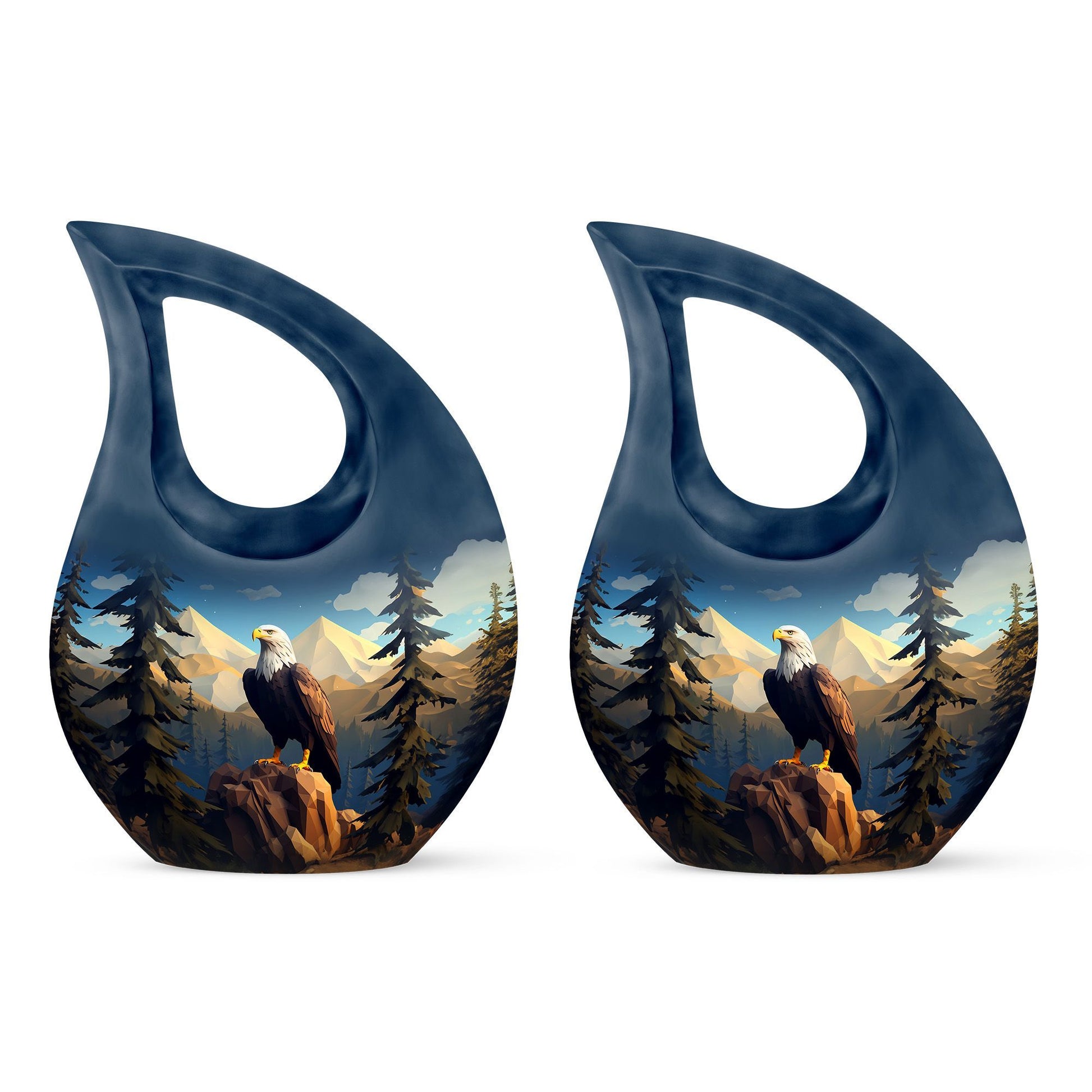 10-inch Eagle Urn with Cross Drop design, 