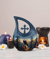 10-inch Eagle Urn with Cross Drop design, 