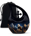 10-inch Custom Eagle Urn with Cross Drop Design 