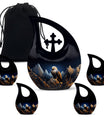 10-inch Custom Eagle Urn with Cross Drop Design 