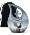 10-inch Eagle Urn featuring Cross Drop design