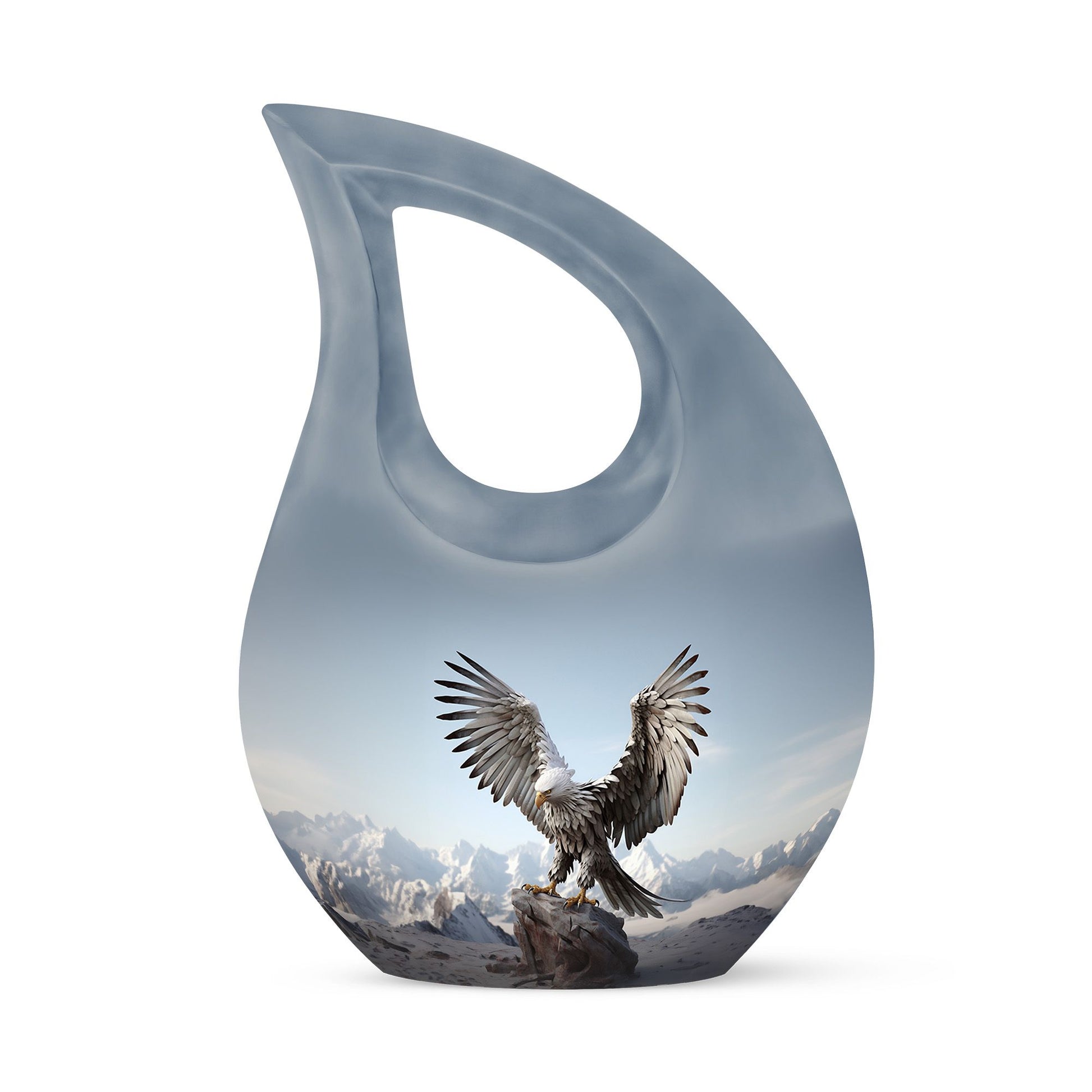 10-inch Eagle Urn featuring Cross Drop design