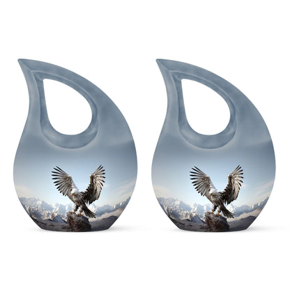 10-inch Eagle Urn featuring Cross Drop design
