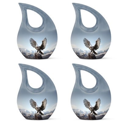10-inch Eagle Urn featuring Cross Drop design