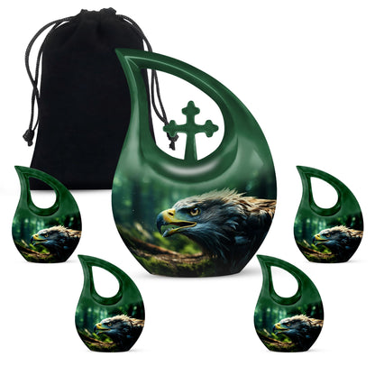10-Inch Eagle Urn with Cross Drop design,