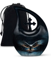 10-inch Eagle Urn with Cross Drop design 